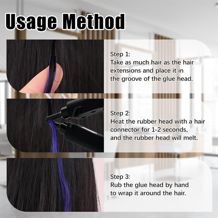 Profi Wärmezange Haar Extensions Iron, 100-240V Haarverlängerungswerkzeug für Haarverlängerung, Salo