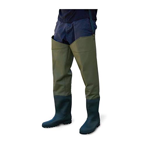Lineaeffe Waders Traspirante da Pesca Stiefel bis zum Oberschenkel Grösse 43 Impermeabili