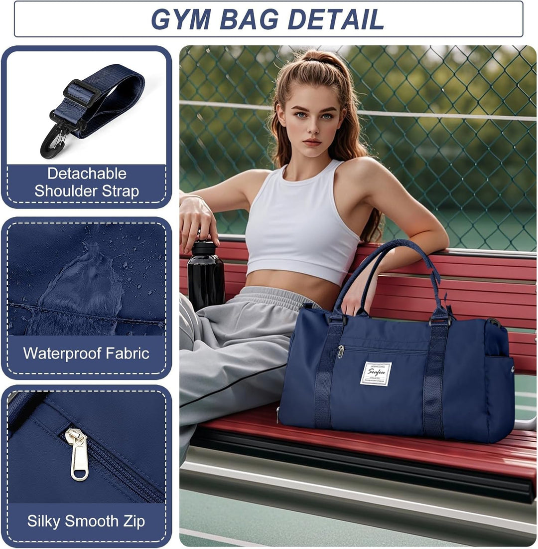 HYC00 Sport Duffel Bag Damen Sporttasche für Damen Herren mit Nassfach &amp; Schuhfach, Reisetasche Hand