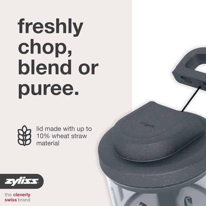 Zyliss Easy Pull Zwiebel­schneider Manuell, 800ml, Multizerkleinerer, Gemüse Zerkleinerer Manuell fü