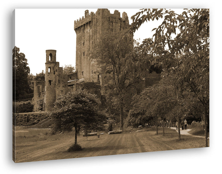 deyoli Blarney Castle in Irland Format: 80x60 Effekt: Sepia als Leinwandbild, Motiv fertig gerahmt a