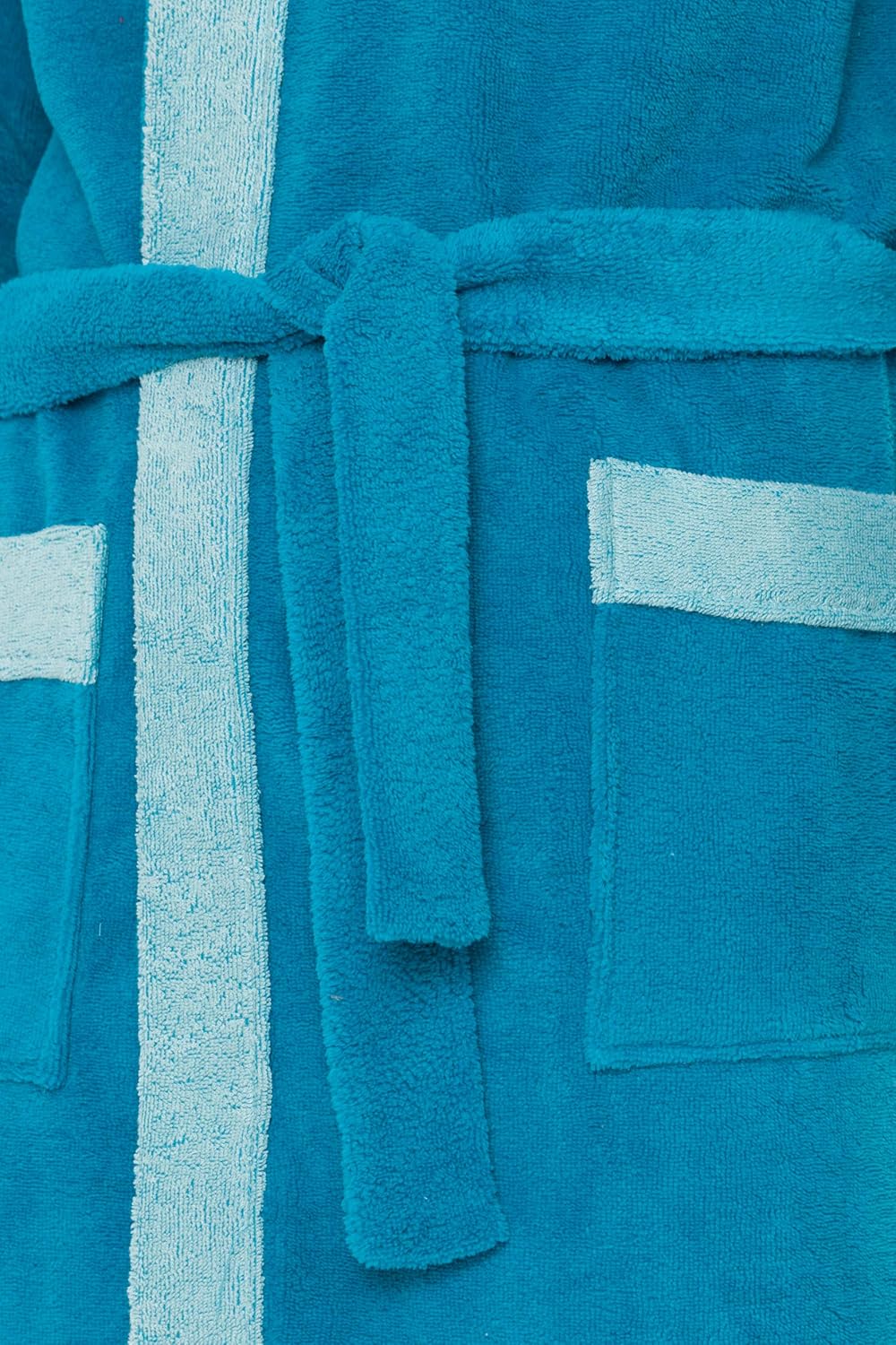 REVISE Herren Bademantel RE-855 - mit Bambus faser - mit Kapuze - Saunamantel S Türkis, S Türkis