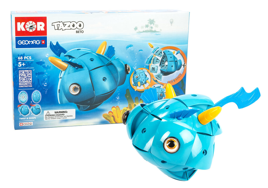 Geomag 601 - KOR Tazoo Beto, Magnetkonstruktionen und Lernspiele 68-teilig, Beto