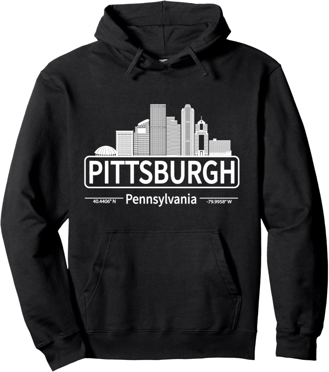 Skyline von Pittsburgh Pennsylvania Stadtbild Pullover Hoodie