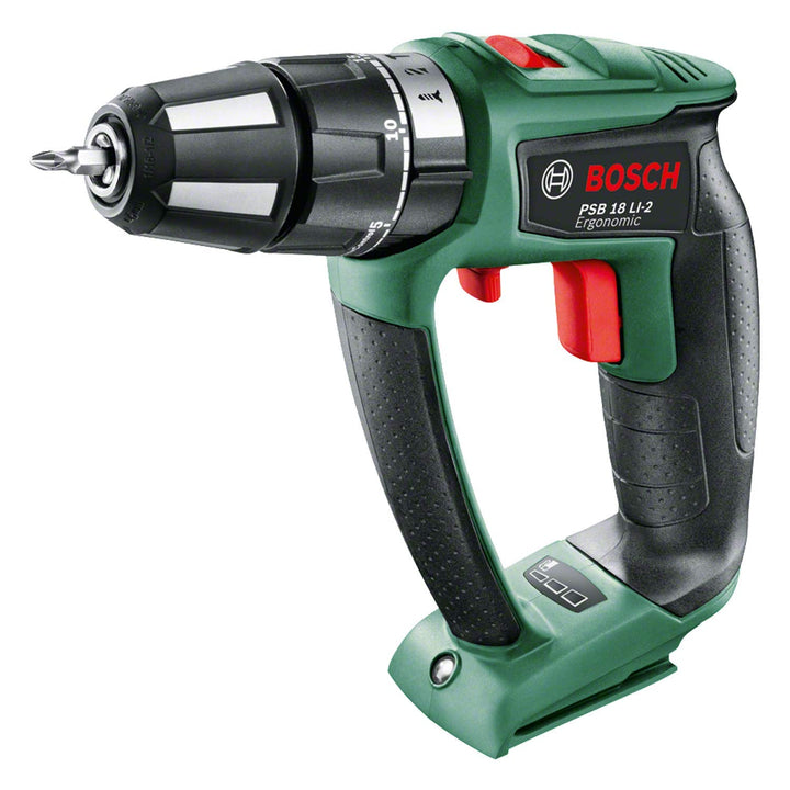 Bosch Home and Garden Bosch Akku Schlagbohrschrauber PSB 18 LI-2 Ergonomic (ohne Akku, 18 Volt Syste