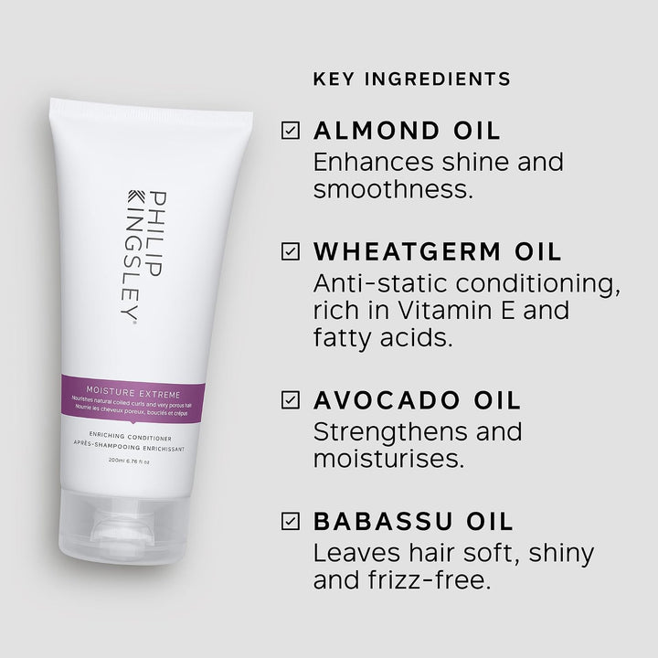 Philip Kingsley | Feuchtigkeit Extrem bereichernder Conditioner | Für lockiges, trockenes, strapazie