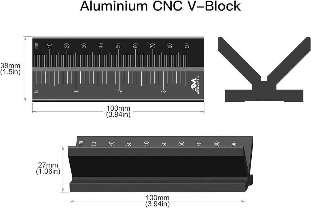 ARROWMAX CNC-Aluminium V-Block – Präzisionsbohrzubehör (Einzelstück)