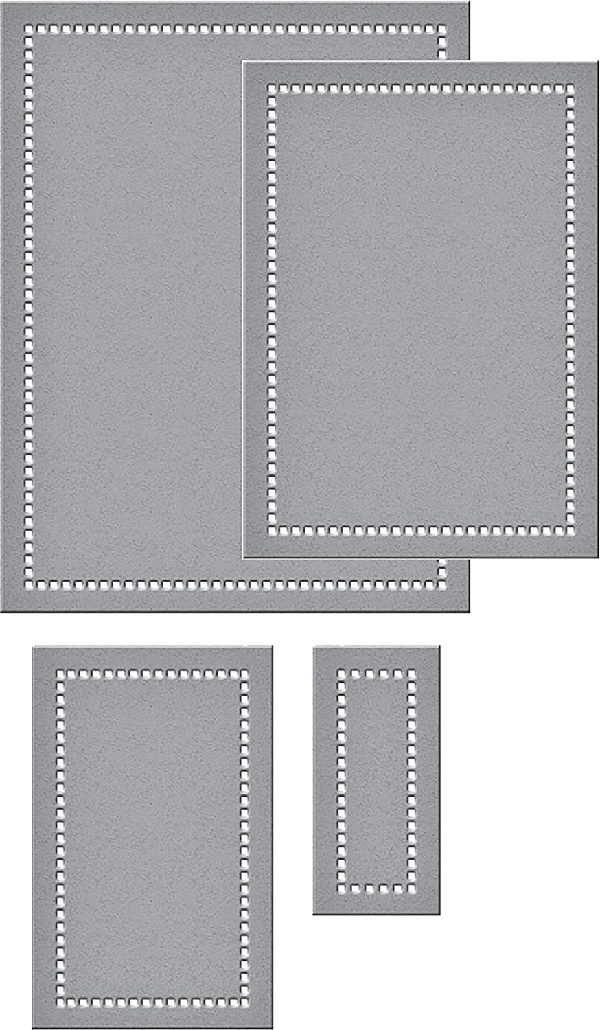 Spellbinders Nest Fähigkeiten Hohlsaum Rechtecke geätzt/Wafer Thin stirbt, 19.55 x 12.19 x 0.38 cm