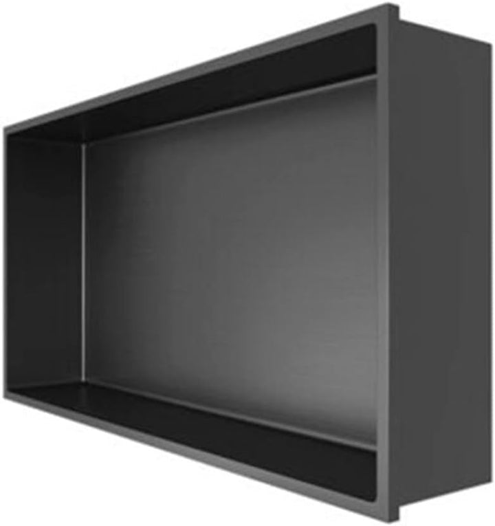 ALONI Wandnische Edelstahl grau gebürstet rostfrei 30,5x30,5x10 cm - Einbau-Duschnische Badezimmer A