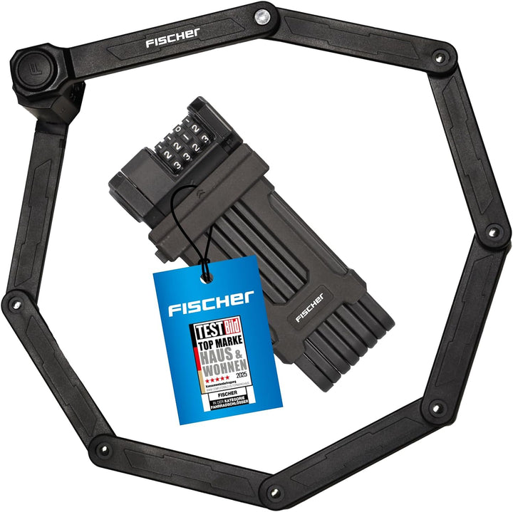 FISCHER FAHRRAD PROTEC FN110 Faltschloss, Schwarz