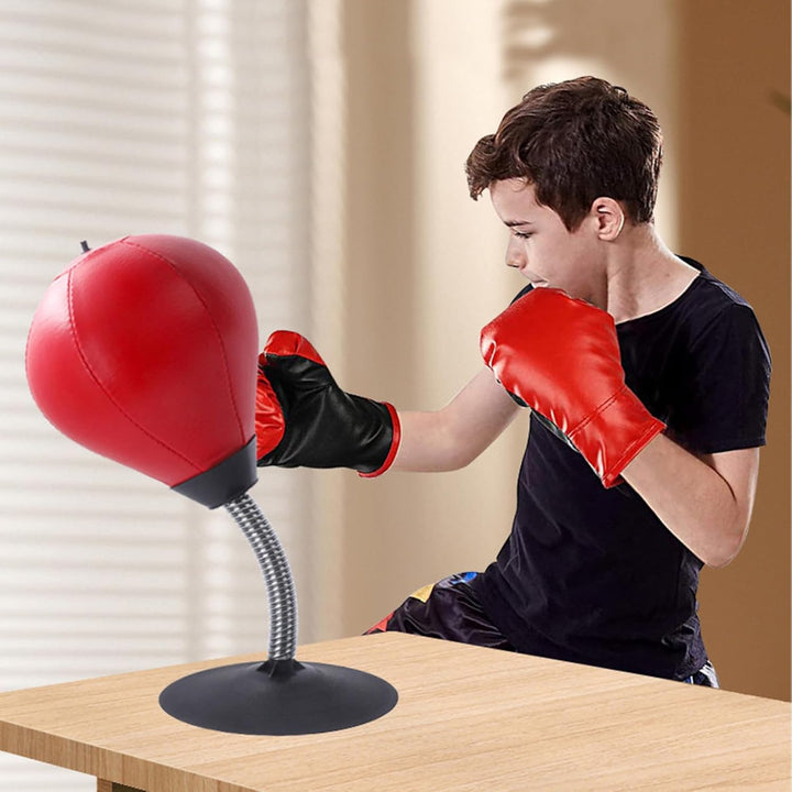 Boxsack für den Schreibtisch mit Tischklemme, Boxball mit Starken Saugnäpfen, Boxsack Stehend Kinder
