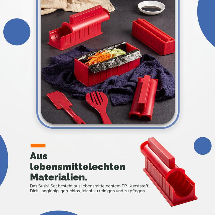 Virklyee Sushi Making Kit 17 Stück Sushi-Set Sushi Form Set Mehrere Formen DIY Sushi Selbst Machen S
