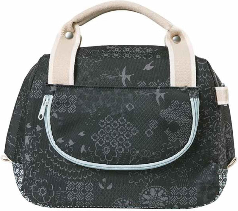 Basil Unisex – Erwachsene Bohème Lenkertasche, Schwarz, 8 Liter, 38 cm x 16 cm x 38 cm