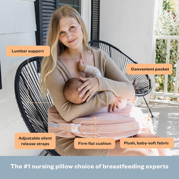 My Brest Friend Deluxe Nursing Pillow for Breastfeeding & Bottle Feeding, Enhanced Posture Support,