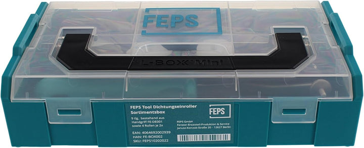 FEPS Tool Dichtungseinroller Sortimentsbox FE-BOX002 9 tlg. bestehend aus Handgriff FE-DE001 sowie 4