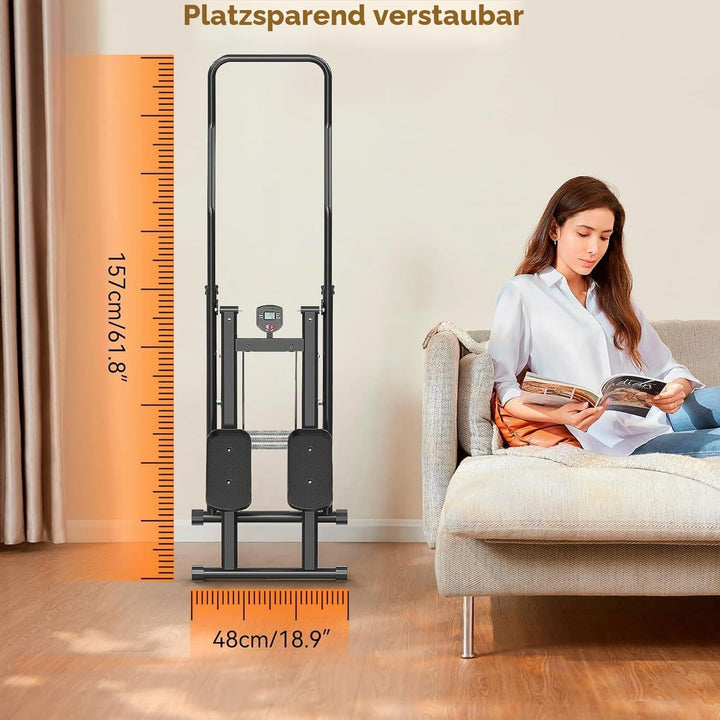 Treppensteiger für Zuhause, Treppensteiger, faltbar, grosses Pedal, vertikale Klettermaschine für Ga