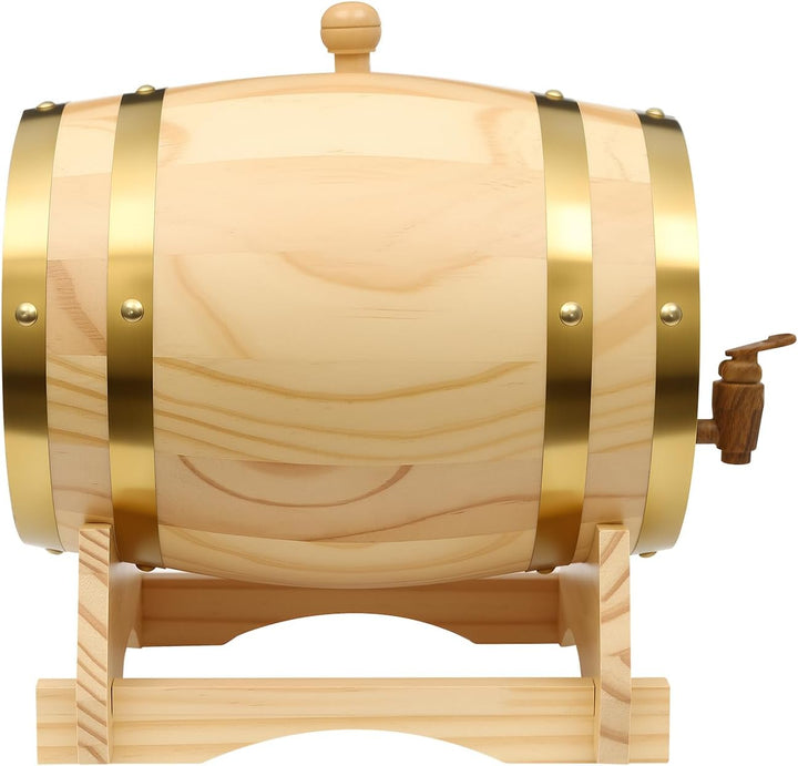 5L Weinfass, Holzfass, Weinfass mit Bock und Zapfhahn, Schnapsfass Verschleissfest Stossfest, für Wh