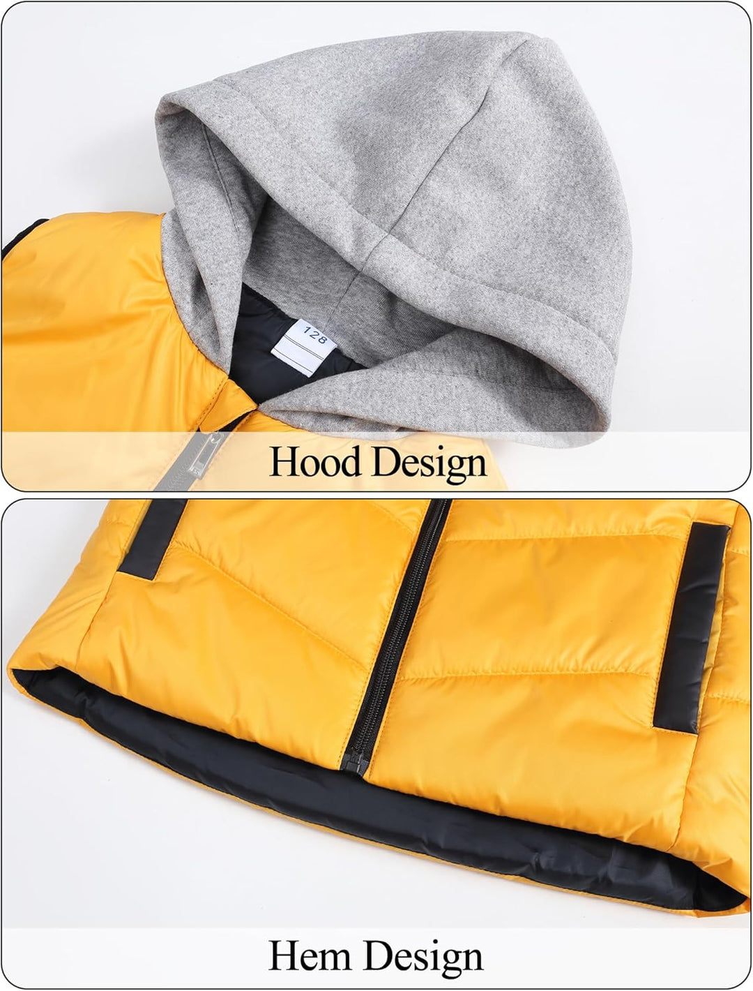 SEAUR Daunenweste Kinder Winter Kapuzenweste Jungen Mädchen Weste Outdoor Winddicht Leicht Pufferwes