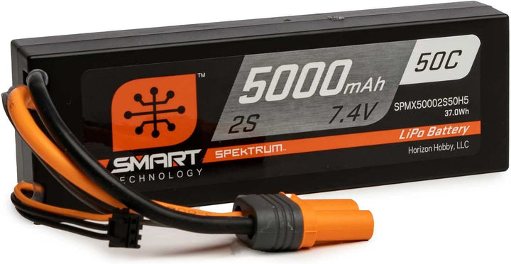 7,4 V 5000mAh 2S 50C Smart Hardcase LiPo-Akku: IC5