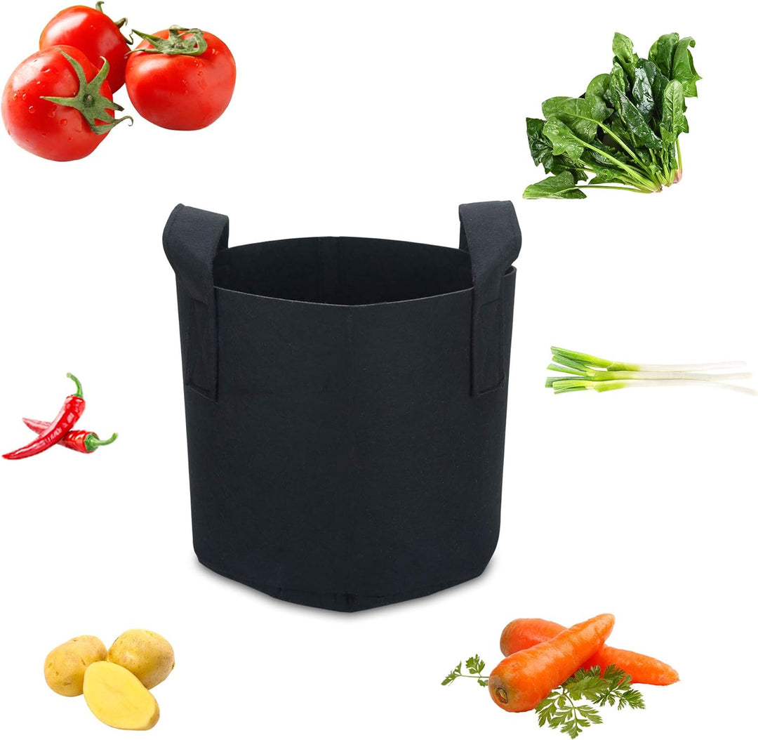 INTIRILIFE 5X Vlies Pflanzsack in 113 Liter - 30 Gallon - 60 x 40 cm – Pflanzen Übertopf aus Vliesst