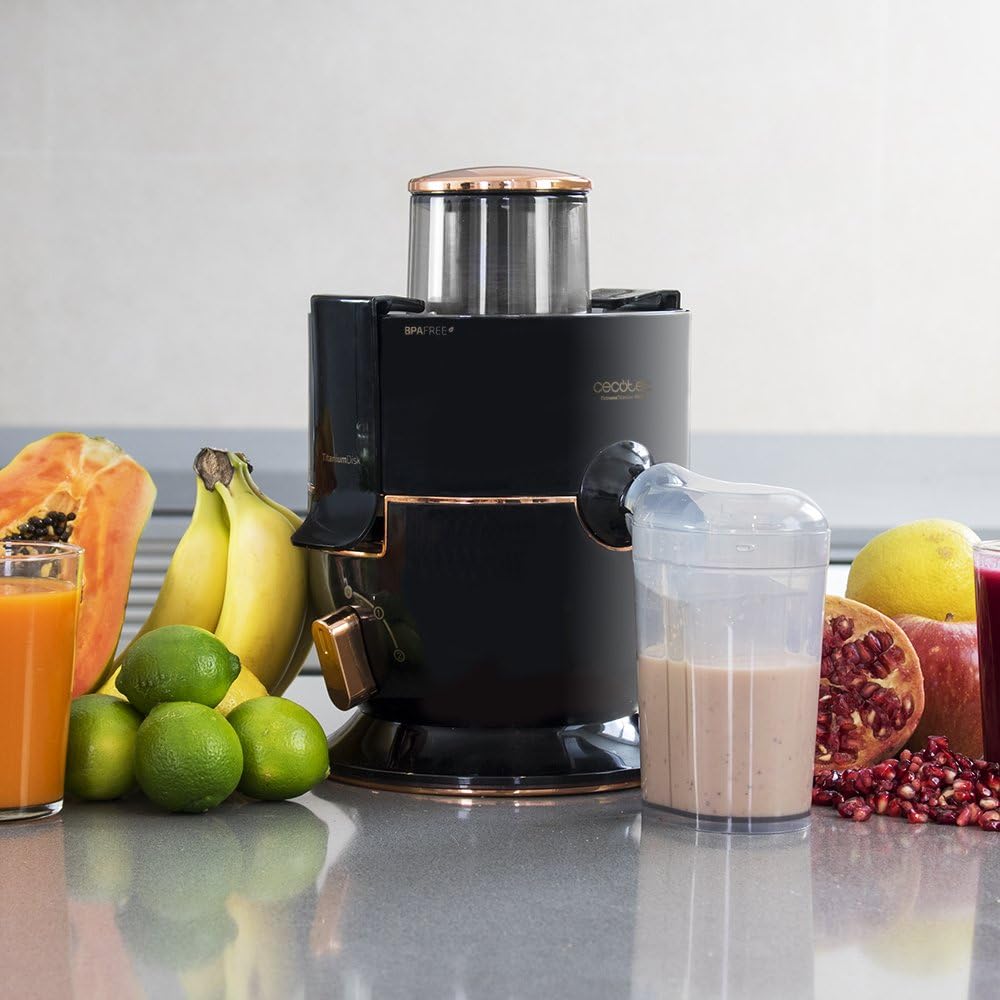Cecotec Entsafter für Obst und Gemüse ExtremeTitanium 19000. 1000 W, 19000 U/min Geschwindigkeit, Ti