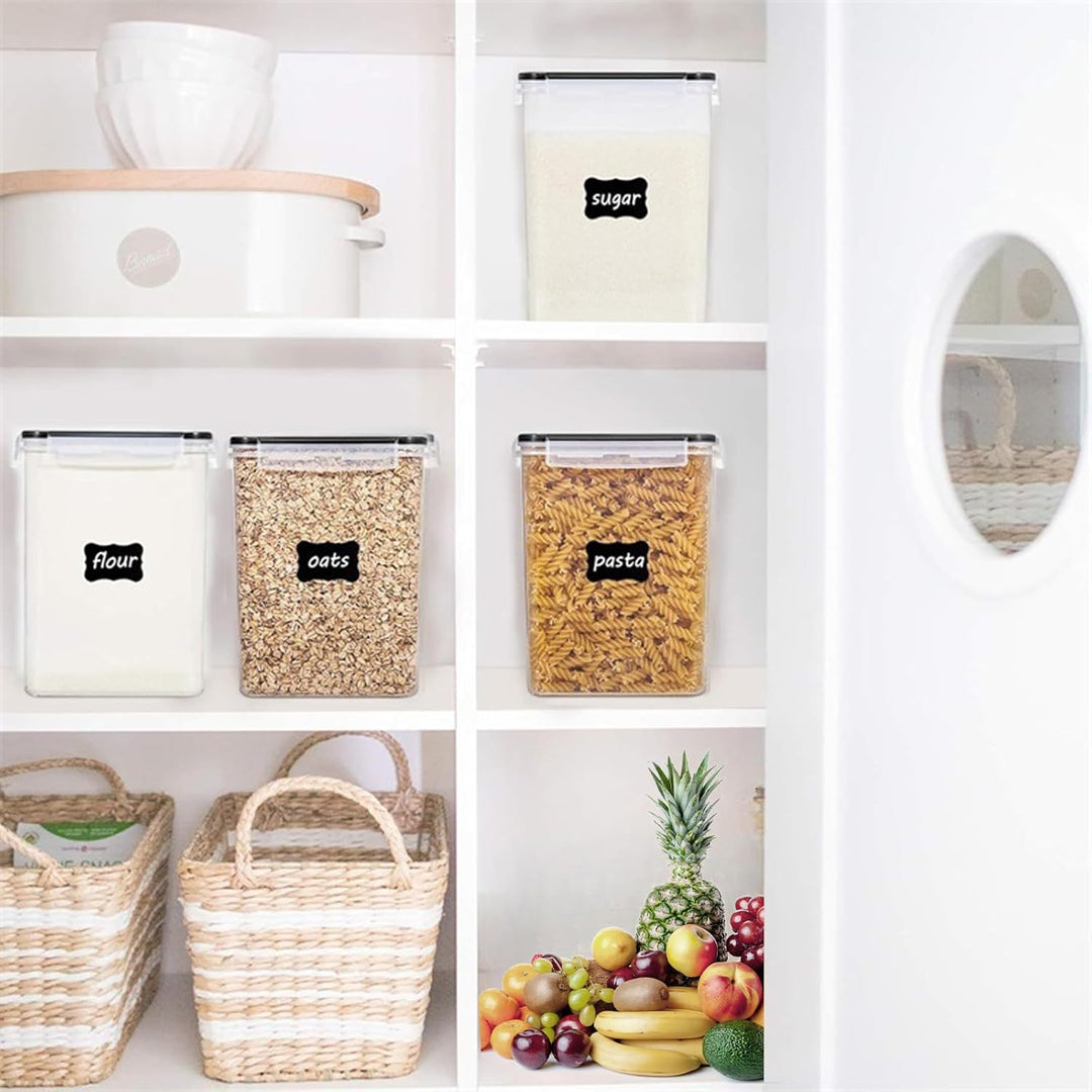 stusgo 4 Stück 5.2L / 175 oz Large Food Storage Container, BPA-Free Plastic Sealed Jars für Mehl, Zu