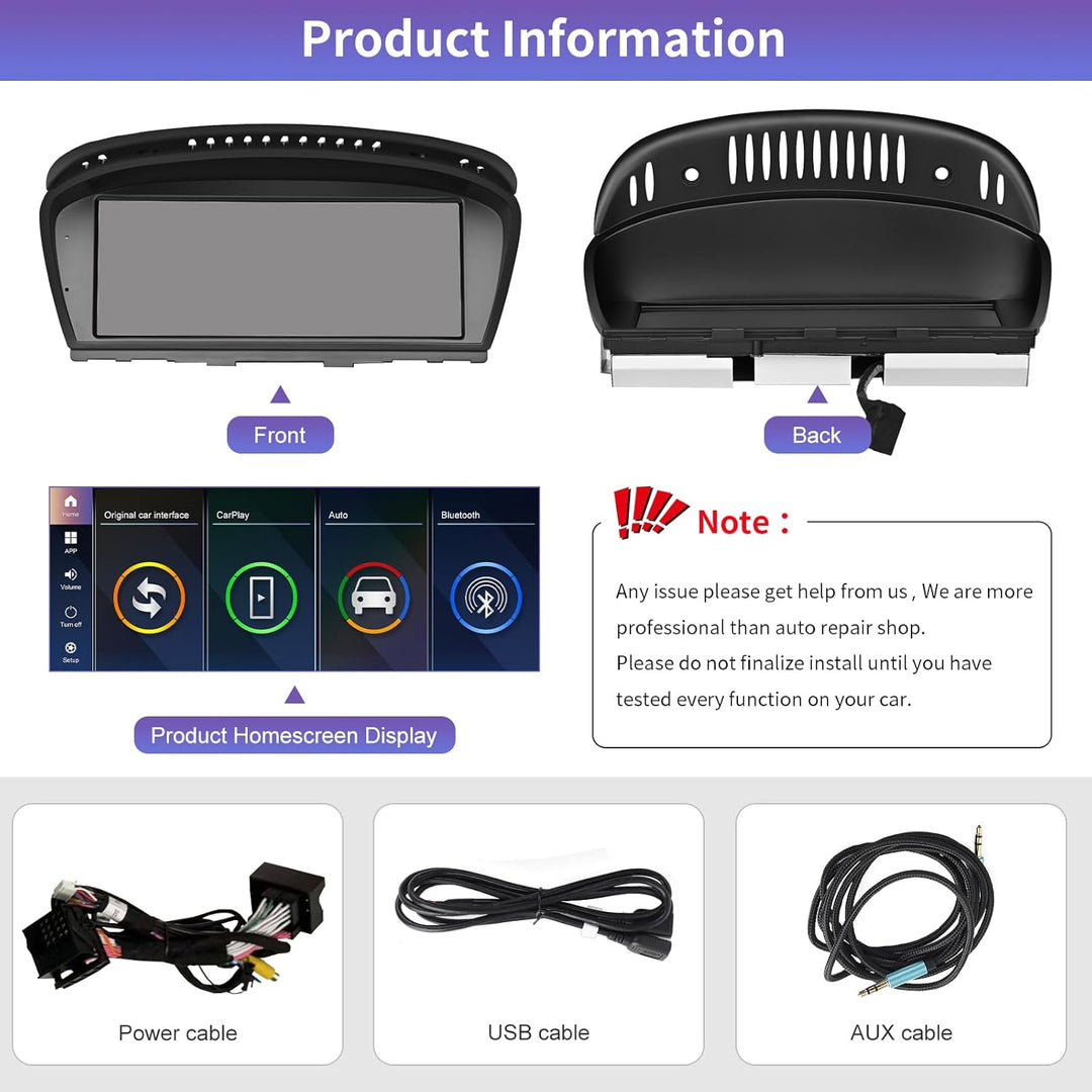 Road Top 8.9 Zoll Autoradio Touchscreen Wireless Carplay Android Auto für BMW 3 5 Serie E90/E91/E92/