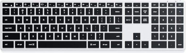 SATECHI Slim X3 Kabellose Bluetooth Tastatur - Hintergrundbeleuchtung & Ziffernblock – Multi-Device