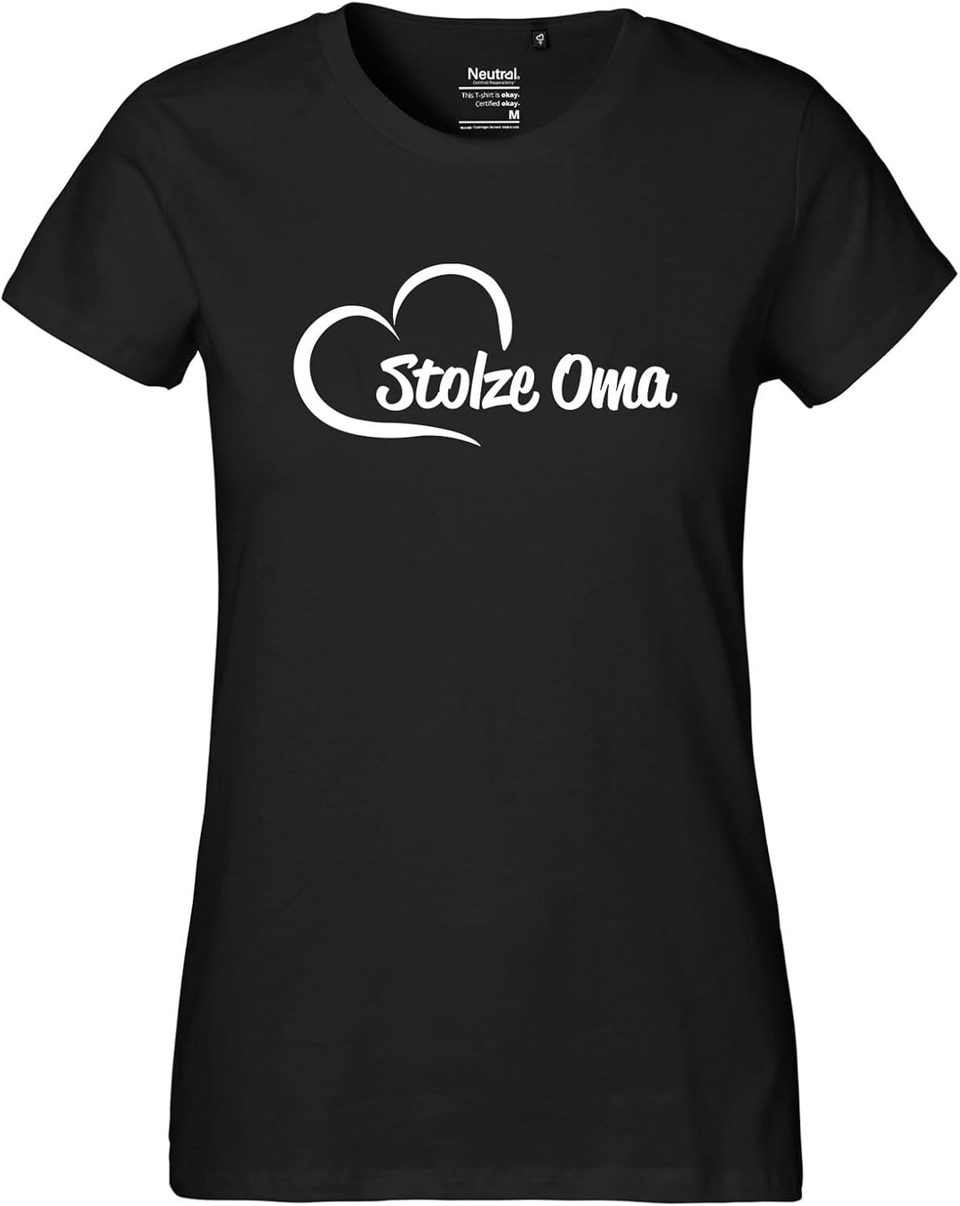 HUURAA Damen T-Shirt Stolze Tante 2023 Herz Bio Baumwolle Fairtrade Oberteil Grösse XS-XXL mit Motiv