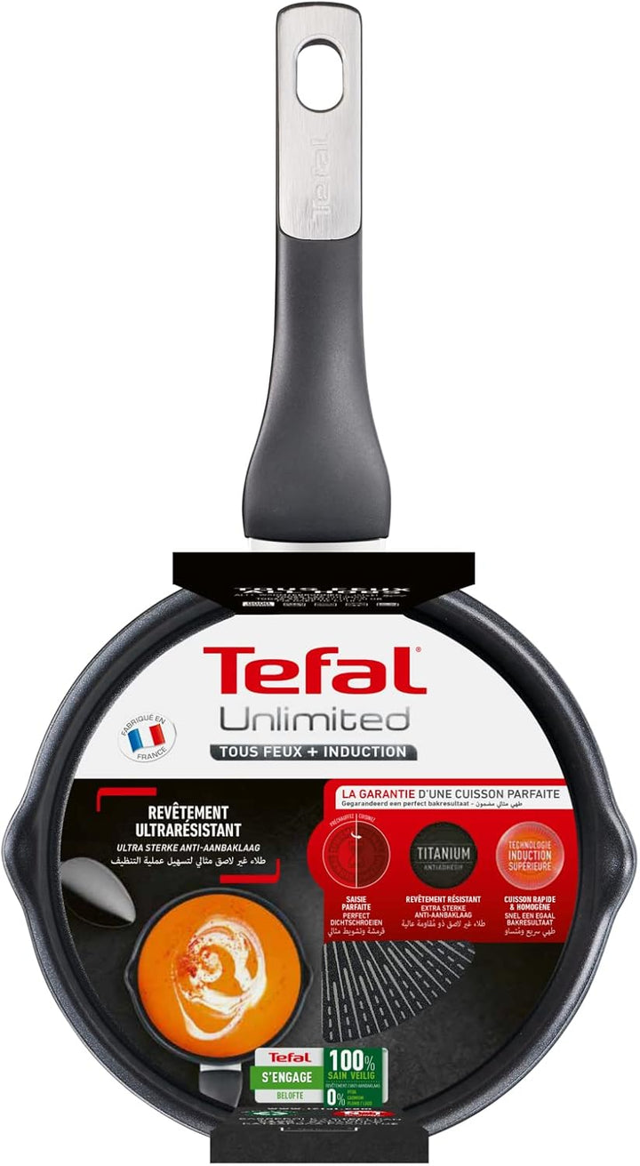Tefal Unlimited Stielkasserolle 16 cm (1,5 l), Antihaftbeschichtung, kratzfest, leicht zu reinigende