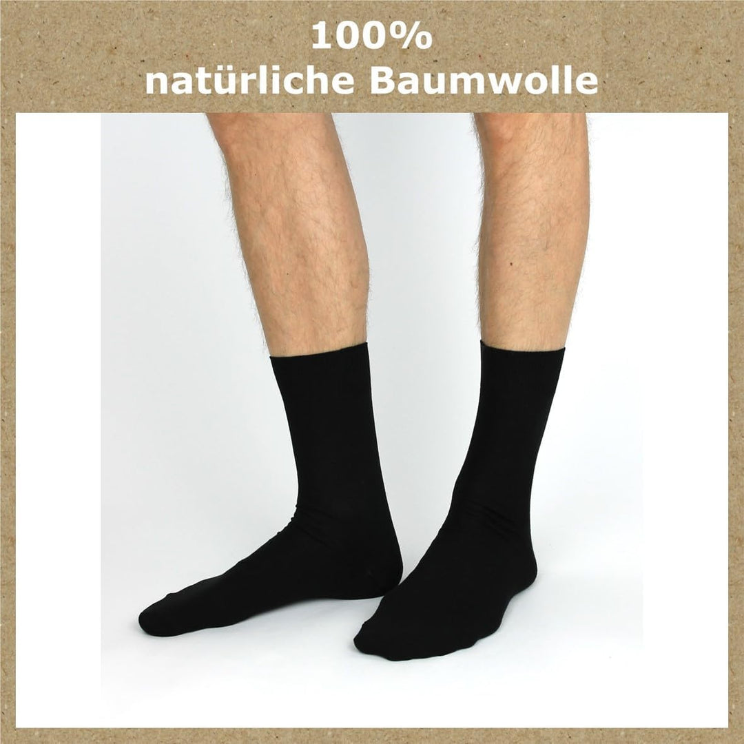 GAWILO Socken aus 100% Baumwolle (10 Paar) | Ohne drückende Naht, mit venenfreundlichem Komfortbund
