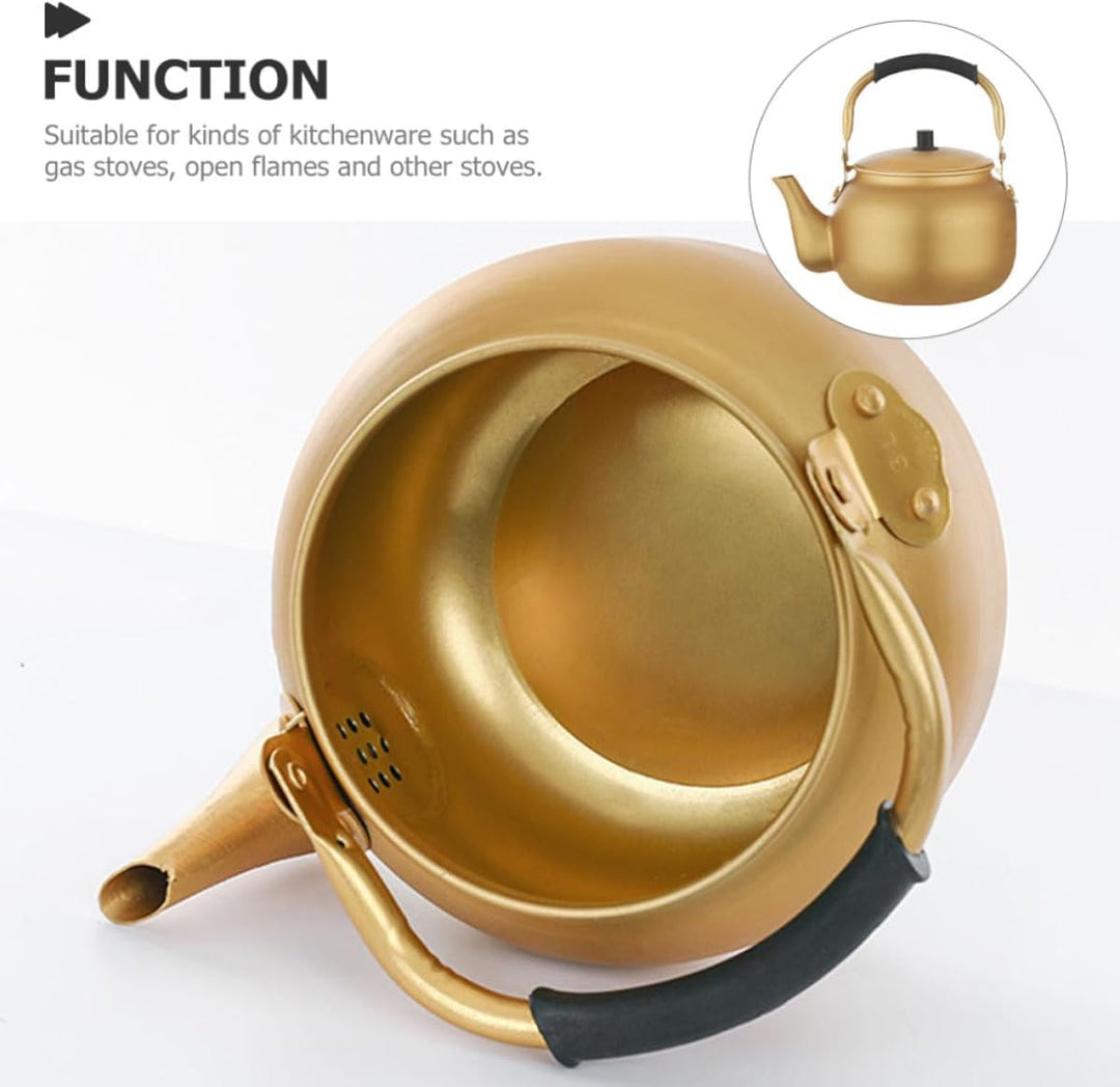 MAGICLULU Aluminium Wasserkocher 1,5l mit Effizientem Schnellkochsystem und Anti Heissem Griff für O