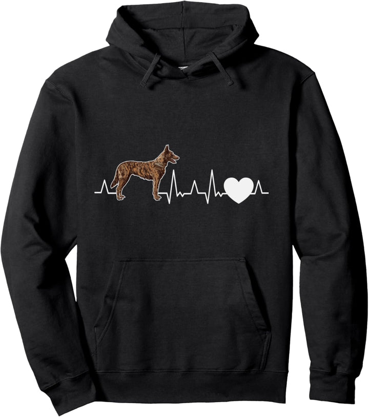 Hollandse Herder Herzschlag Holländischer Schäferhund Pullover Hoodie