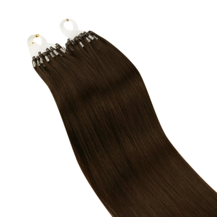 Microring Extensions Echthaar, Ugeat Dunkel Brown Micro Ring Extensions Echthaar Remy Hair Extension