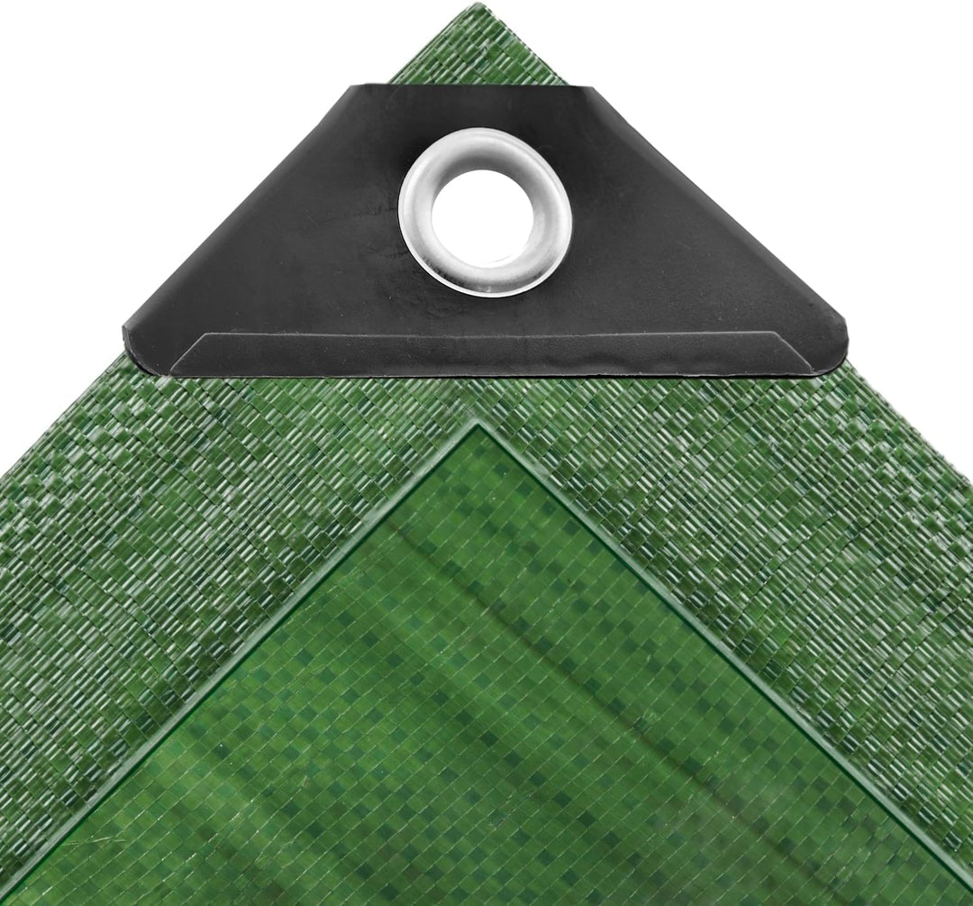 GardenMate 4x5m 200g/m² Premium Gewebeplane Abdeckplane Schutzplane Bootsplane Grün schwere Qualität