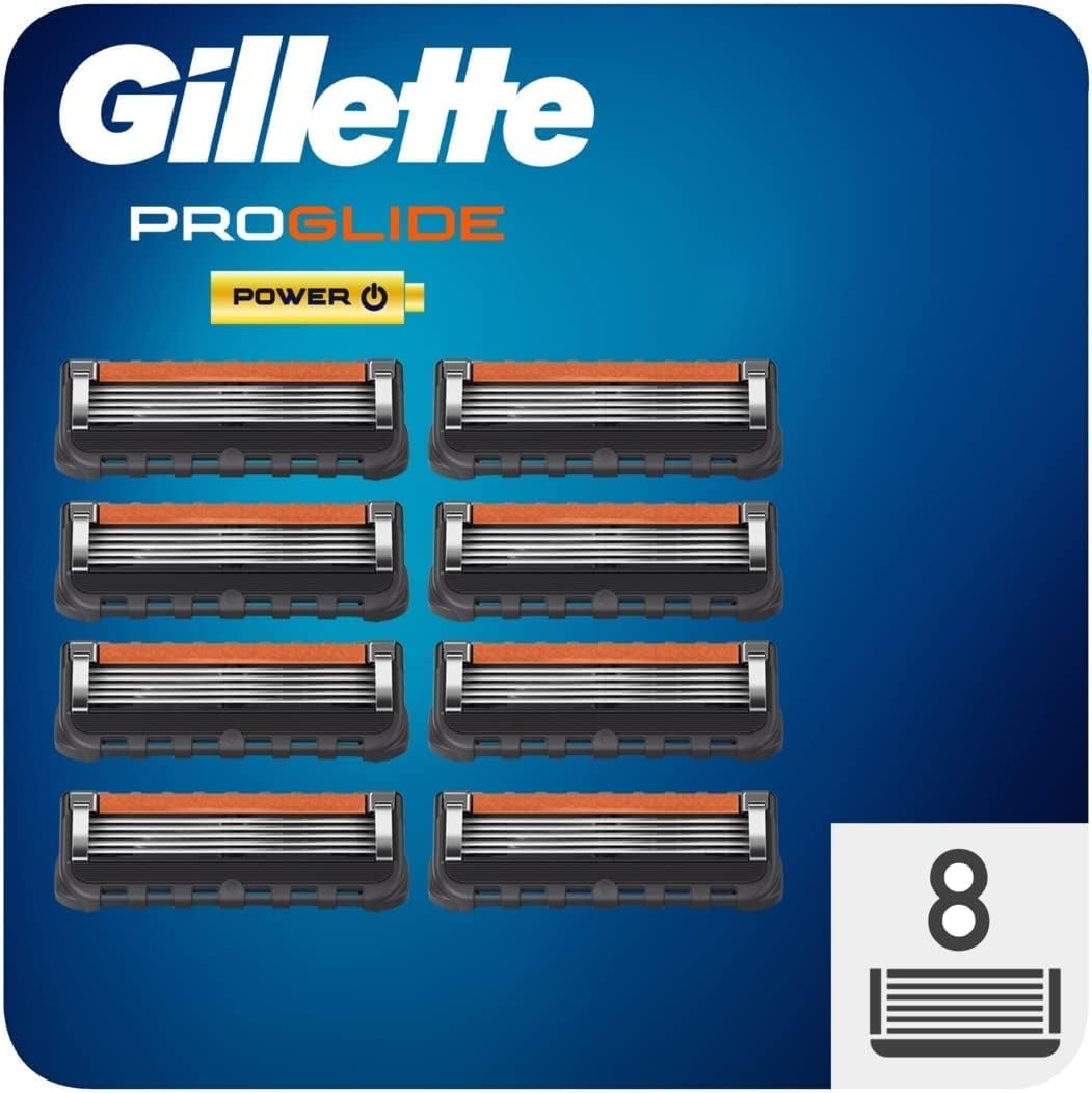 Gillette Fusion5 ProGlide Power Rasierklingen für Männer Neu 8 stück (1er Pack), Neu 8 stück (1er Pa