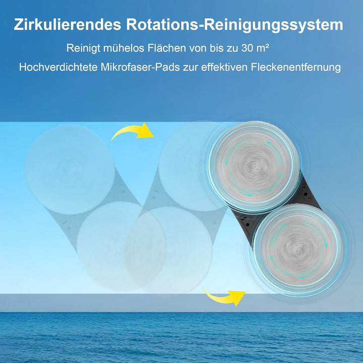 Fensterputzroboter, Fensterroboter mit 2-Fach Sprühsystem, Automatischem Wegplanung, Mehrfachschutz,