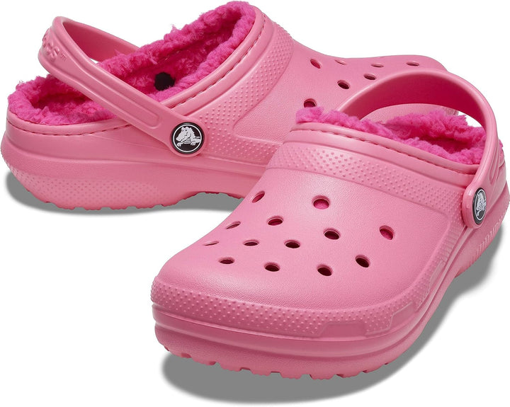 Crocs Unisex Kinder Classic Lined Clogs | Fuzzy SlippersHolzschuh 30 EU Hyper Pink, 30 EU Hyper Pink