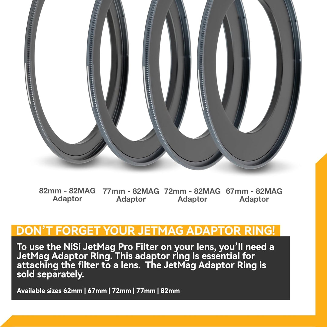 NiSi 82mm Magnetischer Filter FS ND4 (0,6/1-Stop) Magnet ND-Filter für JetMag Pro 82MAG System (Verw