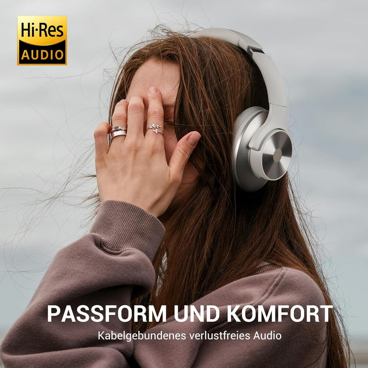 OneOdio A10 Bluetooth Kopfhörer Over Ear mit Hybrid Active Noise Cancelling, Bis zu 62 Std., Kabello
