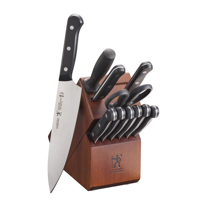 HENCKELS 17550-000 Lösung Messerblock Set, Edelstahl, walnuss 12-pc Walnuss, 12-pc Walnuss
