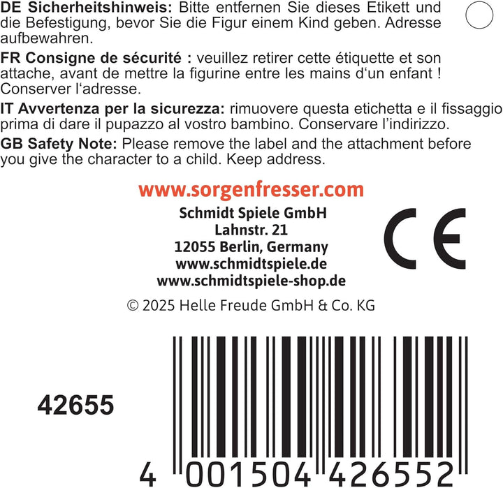 Schmidt Spiele 42655 Sorgenfresser, Gretchen, 26 cm Plüschfigur