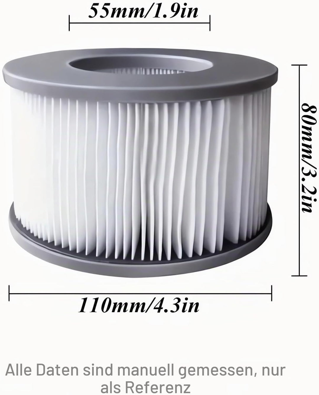 Ersatzfilter für MSPA Whirlpool Ersatzfilter-Kartusche Wasserfilter, Filter für Whirlpool und heisse