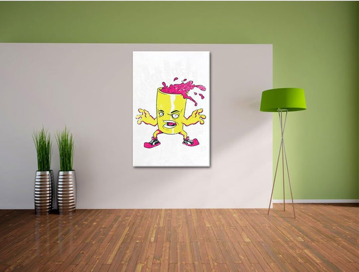 Pixxprint Great Taste White Bild auf Leinwand, XXL riesige Bilder fertig gerahmt mit Keilrahmen, Kun