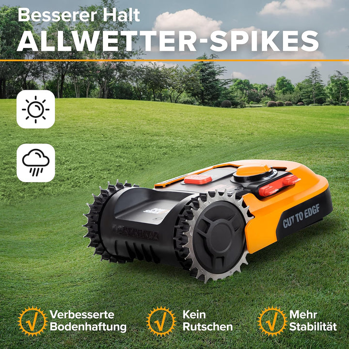 Mähroboter Rasenroboter Spikes Traktionsverbesserung für Worx Landroid S und M entgratet 3mm für noc