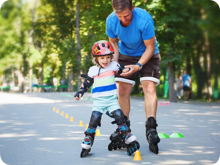 meteor Rox sichere verstellbare Kinder Inline‑Skates – Inliner für Mädchen Jungen – ABEC‑7 Carbonlag