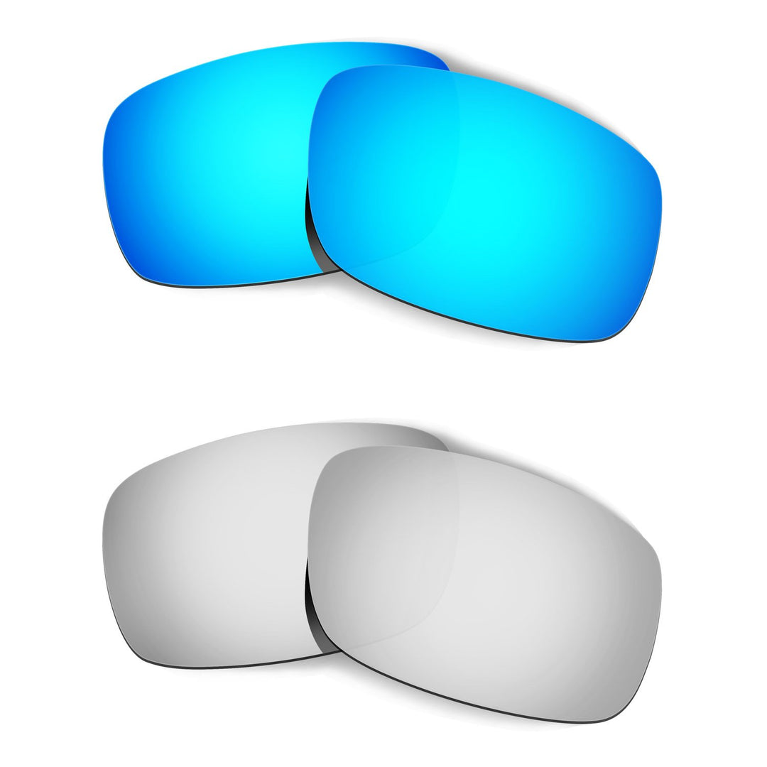 HKUCO Plus Mens Replacement Lenses For Oakley Crankshaft - 2 pair Combo Pack