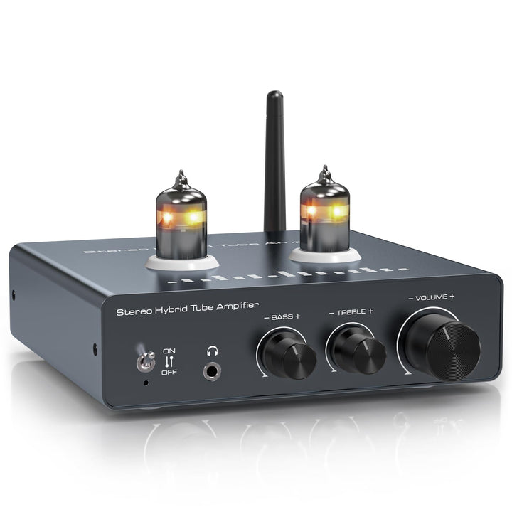 VEDINDUST Phono Vorverstärker Plattenspieler Röhrenverstärker Unterstützt 3 Lautsprecher HiFi Verstä