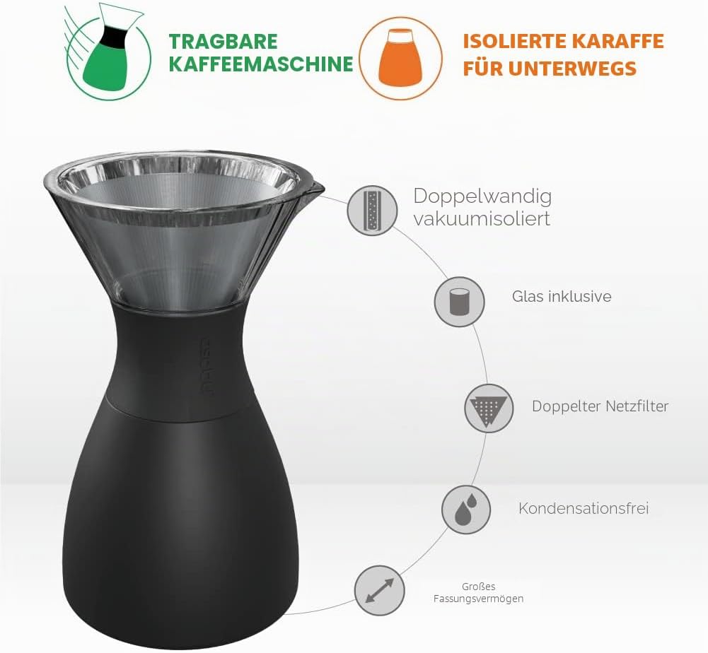 Asobu - Pour Over Filterkaffeebereiter Silber