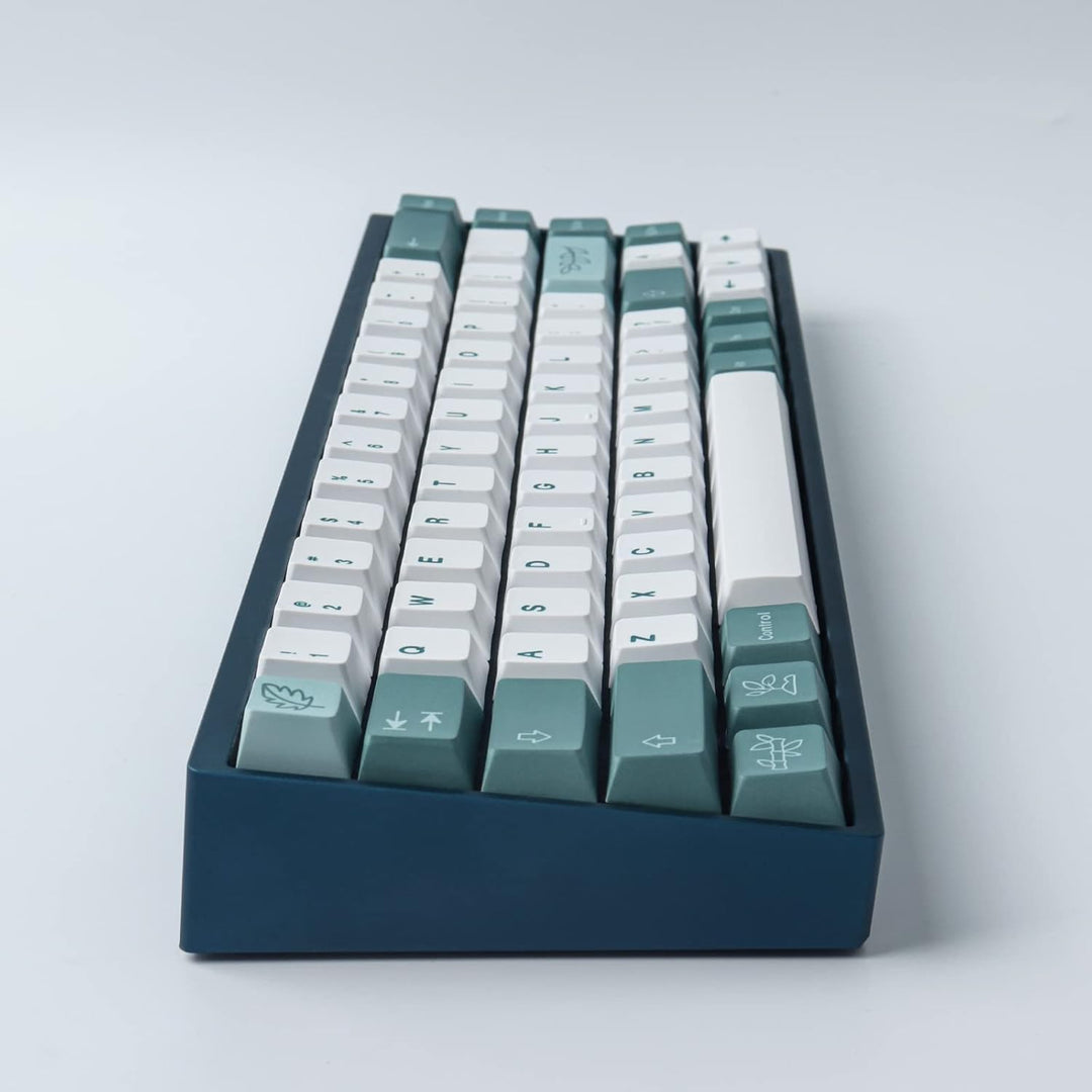 Sunzit PBT Keycaps 100 Tasten Cherry Profile Dye Sublimation Botanische Tastenkappen für ISO/ANSI-La